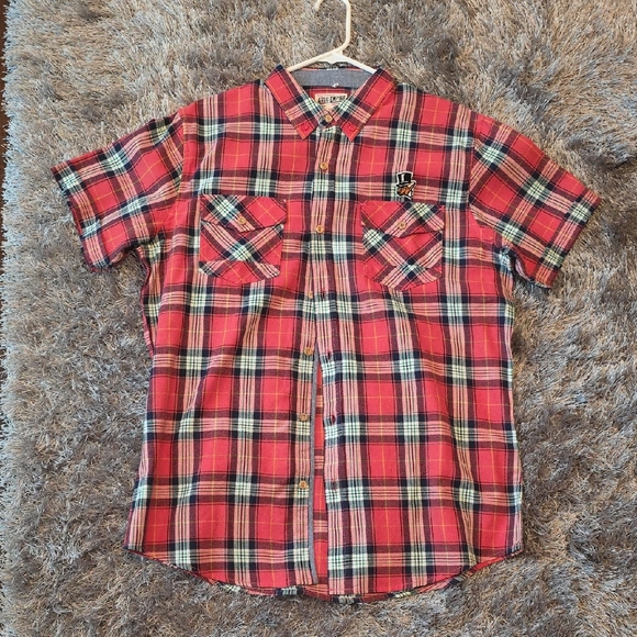 Akoo Red Plaid Button Down Shirt for Kids - Picture 1 of 4